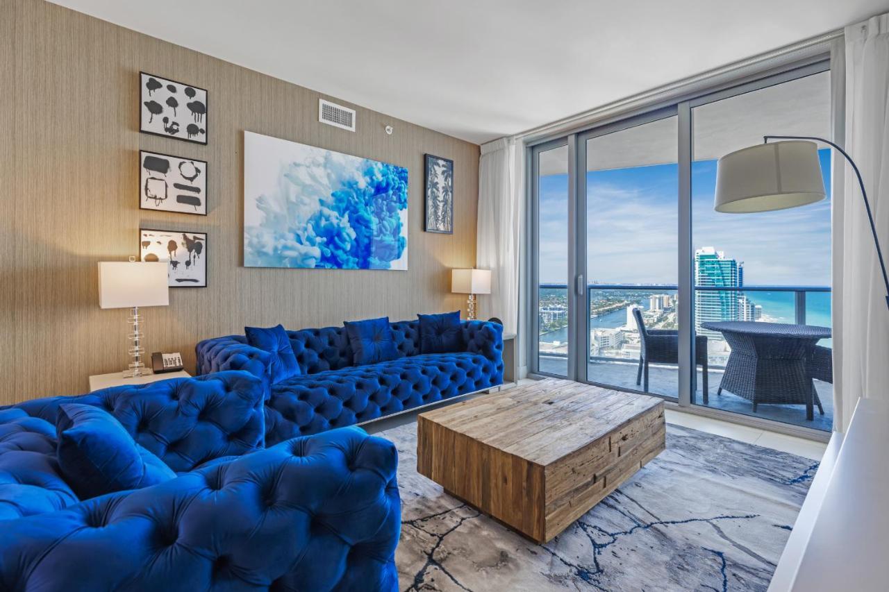 The Ultimate Resort: Beachfront 2BR with Ocean View & Rooftop Amenities Hollywood Exterior photo